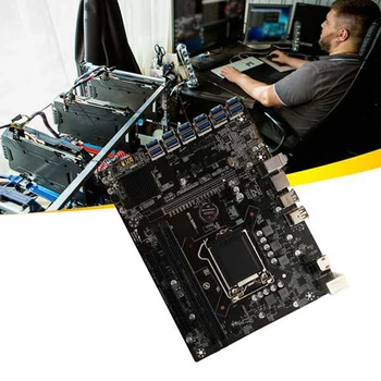 B250C BTC Ieguves Mātesplati+VER009S Stāvvadu 12XPCIE, lai USB3.0 GPU Slots LGA1151 Atbalsta DDR4 RAM Desktop Mātesplatē