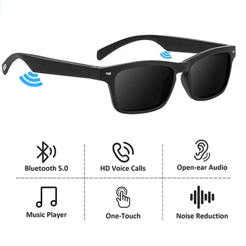 Augsto Tehnoloģiju Smart Saulesbrilles Bezvadu Bluetooth brīvroku Zvanīšana Mūzikas Balss Kontroles Atvērt Auss Skaļruņa Spēļu Sapulces Vadītāja