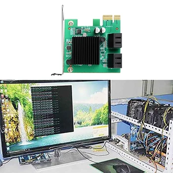 SATA PCIE Paplašināšanas Karti PCI-E, lai 4-Port SATA3.0 6 gb / s Adapteris Karte Nodrošina Karstā Pārnese, SATA Interfeiss