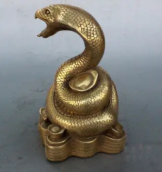 Bronzas čūska Zodiaka Medaljons vara čūska laimīgs Wangcai Jinshe sūtīt naudu rotājumi