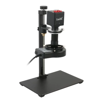 Rūpniecības Video Mikroskopu Komplekts 1080P HDMI VGA HD Kamera 130X C Mount Objektīvs Ilgu Darba Attālums LED Ring Light Šūpoles, Galda Stends