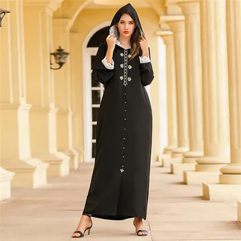 2022 Abayas Sieviešu Modes Musulmaņu Kleita tīrtoņa Krāsu Pieticīgs Islāma Drēbes, Kaftan Marokas pelēkā vārna turcijas Sieviešu Apģērbs