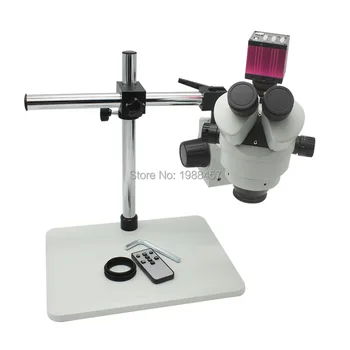 Trinokulara Stereo Mikroskopu 7X-45X Nepārtrauktu Tālummaiņas Palielinājuma+16MP Rūpniecības Mikroskopu, HDMI, USB Kamera+Rotācijas Leņķis