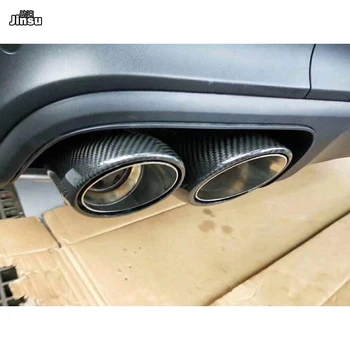 Oglekļa šķiedras Astes Izplūdes Uzgaļiem Muffler Caurule, Jaunu Porsche Cayenne 959 2018 2019 Cayenne s turbo GTS Nerūsējošā Tērauda kaklauti