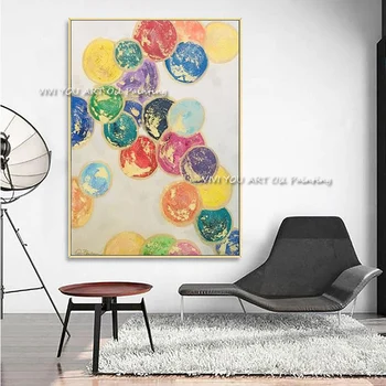 Roku apgleznoti Audekli Balonu Eļļas Glezna Krāsains, Abstrakts, Moderns Audekla Sienas Māksla Mājās Bērniem Dzīves Telpu Dekorēšana Attēlu