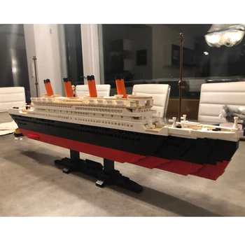 RMS Titanic kruīza kuģa kuģa Pilsētas Modeli, būvkonstrukciju komplekti 3D Blokus Izglītības Skaitļi diy (do it yourself, rotaļlietas, hobijiem, par bērniem, Ķieģeļi