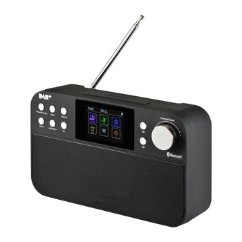 DAB Uztvērēju, Portatīvo Digitālo DAB FM Stereo Radio Uztvērējs Ar 2,4 Collu TFT Melna Balta Displejs Modinātājs