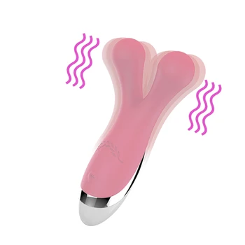Vibrador USB 9 de frecuencias recargable doble cabeza huevo de salto para mujeres punto G juguetes sexuales juguetes sexuales