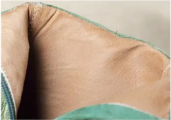 XGRAVITY pašdarinātas Vintage Chunky Papēžu Zābaki Zaļā krāsā, Īstas Ādas Kurpes Sieviešu Modes Zābaki Apaļu Purngalu Retro Sieviešu Apavi S70