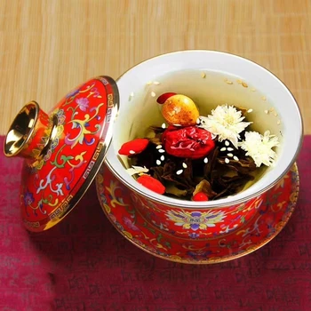 300 ml Ķīnas Krāsu, Emaljas Tējas Bļodā Jingdezhen Kaulu ķīna Gaiwan Keramikas Kung Fu Tējas Komplekts Amatniecības Master Cup Teaware Mājas Dekoru