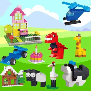1200pcs/daudz Liekami 3D Plastmasas Celtniecības Bloki, Bērnu Rotaļu DIY Radošo Ķieģeļi Taras Modelis Skaitļi Izglītojošas Rotaļlietas Bērniem Dāvanas