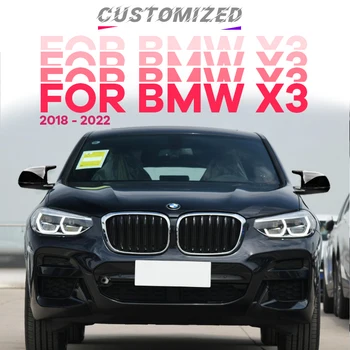Sānu 2gab Spilgti, Spīdīgi Melni Atpakaļskata Spoguļa vāciņš Caps Nomaiņa M stila BMW X3 G01 2018 - 2022