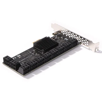 Kontrolieris Adapteris Stāvvadu Paplašināšanas Karti SA3120J PCIE Adapteri 20 Ostā 6Gbps PCI-Express X1 ar SATA 3.0 Kontrolieris Kartes