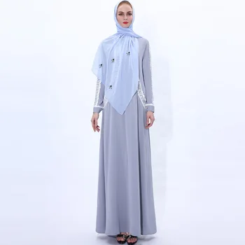 Ramadāna-Musulmaņu Sieviešu Abaya Gara Kleita Islāma Apģērba Kaftan Dubaija Kokteilis Puse Kleita Jilbab Arābu Drēbes Maxi Dievkalpojums