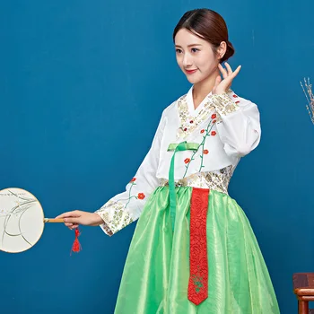 Korejas Kostīmu Hanbok Tautas Tērpu, Deju Kleitu Pieaugušo Sniegumu Valkāt Gada Pilnsapulce Kostīmu Uzstādīt Jaunu Stilu Rudens