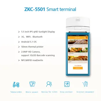 Android rokas pos terminālu ar termoprinteri restorānu automātiskā wi-fi, bluetooth pos printeri