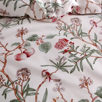 Modes Drukāšanas Ziedu Lauku ainavu Gultas piederumi Mājas set Gultas loksnes un spilvena pārvalks