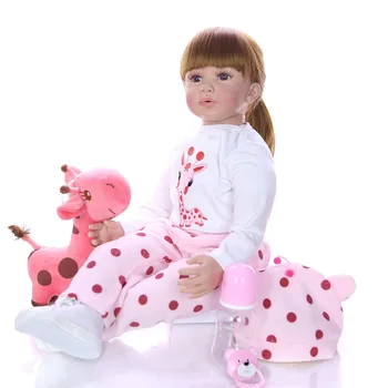 60CM augstas kvalitātes bebe atdzimis toddler princese meitene lelle Silikona vinila glītu atdzimis rotaļlietas lol Bonecas atdzimis realista