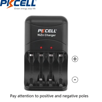 8Pcs PKCELL AAA Uzlādējamās Baterijas 900mWh 1.6 V Ni-ZN 3A AAA Baterijas + NIZN akumulatora Lādētājs AA/AAA Akumulatoru