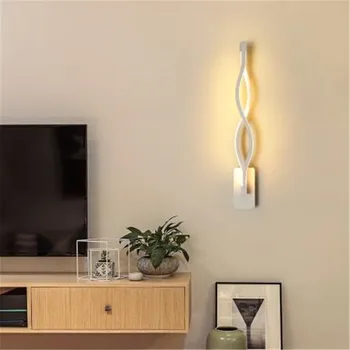 Sienas Lampas Modernās Guļamistabas LED Sienas Apgaismojums Dzīvojamā Istabā Apgaismojums Iekštelpu Spuldzes Silti Balta Gaismas Un Auksti Balta Gaisma