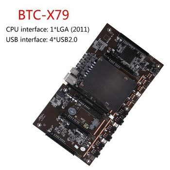 H61 BTCX79 Miner Mātesplati ar E5 2630 CPU+Dzesēšanas Ventilatoru LGA 2011 DDR3 Atbalstu 3060 3070 3080 Grafikas Karte BTC