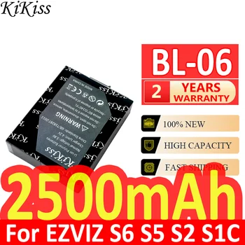 2500mAh KiKiss Spēcīgs Akumulators BL-06 EZVIZ S6 S5 S2 S1C