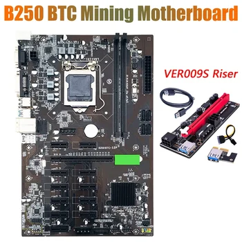 B250 BTC Ieguves Mātesplati ar VER009S Stāvvadu 12XGraphics Kartes Slots LGA 1151 DDR4 SATA3.0 USB3.0 BTC Miner