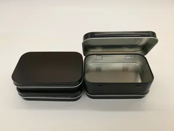 2017 Jaunas Ielidošanas black viru skārda kastē Taisnstūra dāvanu kārbas blīvējums vienkāršā skārda kastē 95x60x21mm
