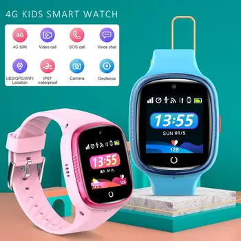 Kids Smart Skatīties 4g Gps Amerikāņu Bērniem Smart Skatīties HD Touch Screen Tālrunis Skatīties Ūdensizturīgs IP67 Bērniem Dāvanu IOS Android