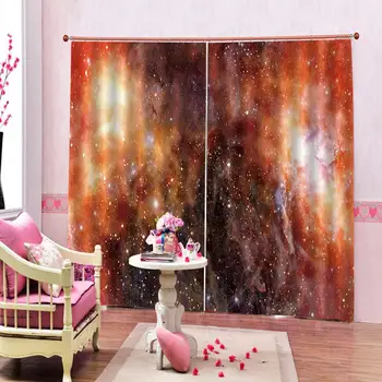 Zvaigznes aizkari, Logu Aptumšošana Luksusa 3D Aizkari noteikts Gultas vietas Dzīvojamā istaba Biroja Hotel tīrtoņa krāsu aizkaru