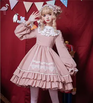 Japāņu Vintage Gothic Lolita Kleitas Tenes Meitenes Cos Lolita Princese Kleitas Kawaii Tēja Puse Sweet Puse Vestidos Kleita