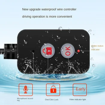 MT19 1080P HD Ūdensizturīgs Dual-objektīva Motocikla Braukšanas Diktofona 3 collu HD Displejs Slēpta ar Vadu Kontroles Vadītāja Ieraksti