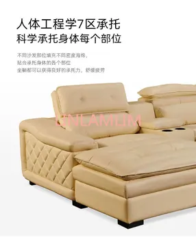 Dzīvojamās istabas Dīvānu komplekts диван мебель кровать muebles de sala L formas recliner īstas ādas dīvāns cama puff asiento sala futon
