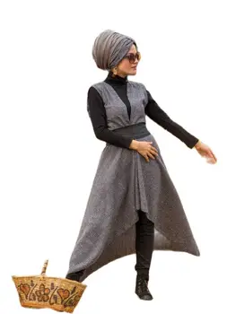 3 Gabali, Turcija Rudens-Ziemas Musulmaņu Komplekti Kleita, Hijab Ilgi Sievietes Abaya Dubaija-Āfrikas Kūpinātas Ramadāna Caftan 1 Gab Veste-Šalle-Ādas Josta Islāmu Apģērbu Caftan Tendence Lux Modes Audumi Tur Silts, Stilīgs Dizains