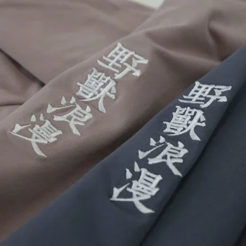 Vienkārši unisex T-krekls Vasaras korejas Harajuku vēstuli izšuvumi ilgi zaudēt īsām piedurknēm tees sievietes studentu top zemāko krekls