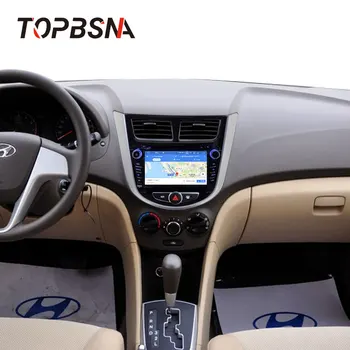 TOPBSNA Android 10 Auto Multimediju Atskaņotāju Hyundai Solaris akcentu Verna i25 2011-2012 WIFI Stereo 2 Din Auto Radio headunit RDS