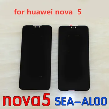 Oriģināls par Huawei nova 5 JŪRAS AL00 LCD Displejs, Touch Screen Digitizer Montāža Nomaiņa bez rāmja