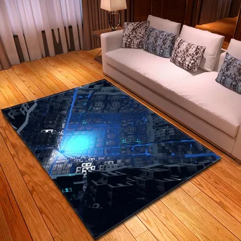 3D stereo sērijas Iespiesti Paklājus Dzīvojamā Istaba, Guļamistabas Zona Pledi Virtuves Pretslīdes Grīdas Paklājs tapis Modes Mājas tapete alfombra