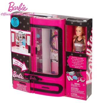 Barbie Jaunas Ielidošanas Lelle Rotaļlietu Fashionistas Ultimate Cloest Lelle Iestatīt Dažādas Kleitas, Aksesuāri, Dāvanu Kastē Bērniem, Dzimšanas Dienu