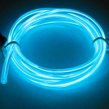 Neona Gaismas 4.0 mm EL wire Īpašu dizainu-D tipa el mirgojošu stieples-100M+220v Invertoru(Desmit krāsas izvēle)DIY apdare