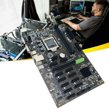 B250 BTC Ieguves Mātesplati ar DDR4 4G 2666Mhz RAM+Switch Kabeli LGA 1151 DDR4 12XGraphics Kartes Slots BTC Miner