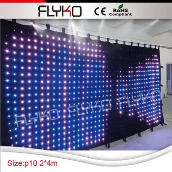 4x2m Bezmaksas piegāde labāko Mīksta LED aizkaru ekrāna, koncertu , DJ , skatuves backdrops , augstas kvalitātes un stabils