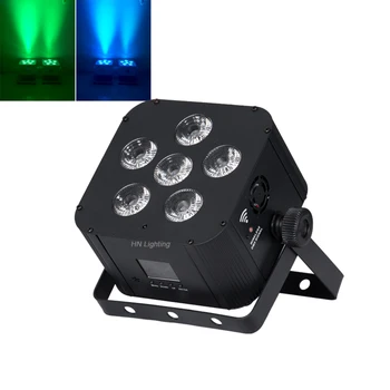 10pcs DJ Apgaismojums Tālrunis kontroles 6x18w RGBWA+UV Wifi Smart uplight Bezvadu dmx akumulatoru powered led uplights
