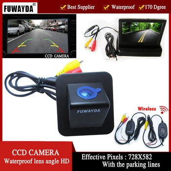 FUWAYDA Bezvadu Krāsu CCD Automašīnu Atpakaļskata rezerves autostāvvieta Kameru Hyundai Elantra Avante 2012 4.3 Collu salokāms LCD TFT Monitoru