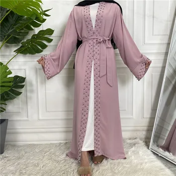 Abaya Dubaija Kimono Femme Turcija Musulmaņu Modes Kleita, Hijab Drēbes, Longue Femme Musulmane Islāmu Apģērbi Sievietēm Jaciņa Maroka