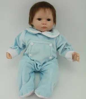 45cm Mīkstu Kokvilnas Ķermeņa Vinila Silikona Spilgti Baby Lelle Bebe Atdzimis De Silikona Atdzimis Bērnu Lelles
