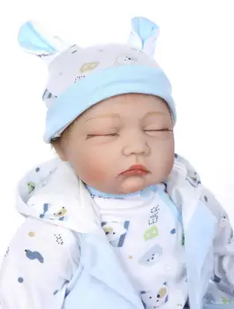 Ļoti mīksts 22inch silikona-atdzimis bērnu lelles bērnu lelle atdzimis miega rotaļlietu bonecas ar NPK COLLETCTION