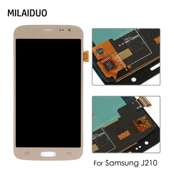 AMOLED LCD Samsung Galaxy J2 2016 J210 J210F LCD Displejs OLED Touch Screen Digitizer Montāža Nomaiņa Balta, Melna Zila