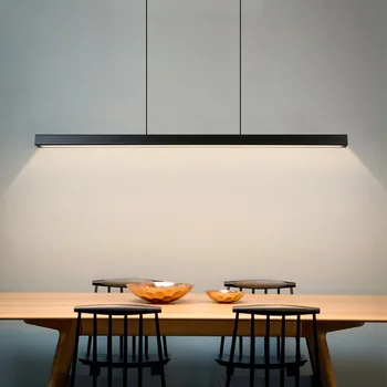 Ziemeļvalstu Ilgi Kulons Gaismas LED Minimālisma Lineāra Josla Lampas Dzīvojamā istabā, Virtuves Salu Ēdamistaba Apdares dekors Gaismas 1m, 1.5 m