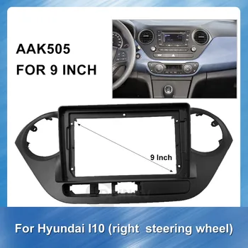 Double Din Auto Radio Fascijas par Hyundai I10 2013-2016 (pa labi) auto Stereo Fascijas DVD Panelis Dash Komplekts, Melns, Surround Adapteris Bezel